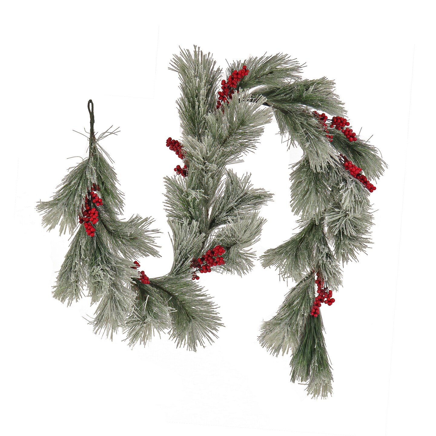 National Tree Company  8ft Snowy Pine Berry Plastic Garland