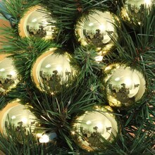 12-Pack: 50MM Vibrant Gold Glass Ball Ornaments by Floral Home&#xAE;