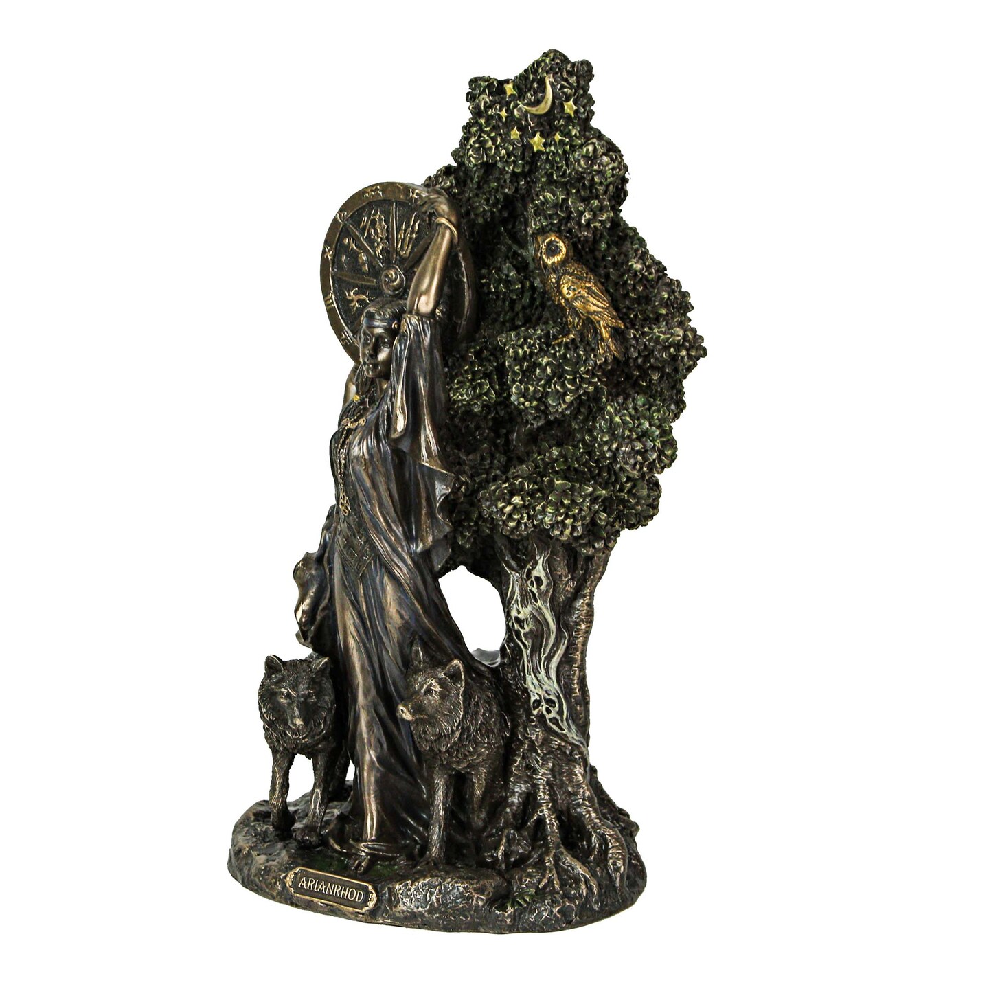Arianrhod, Celtic Goddess of Fertility and Fate Bronze Finish Statue