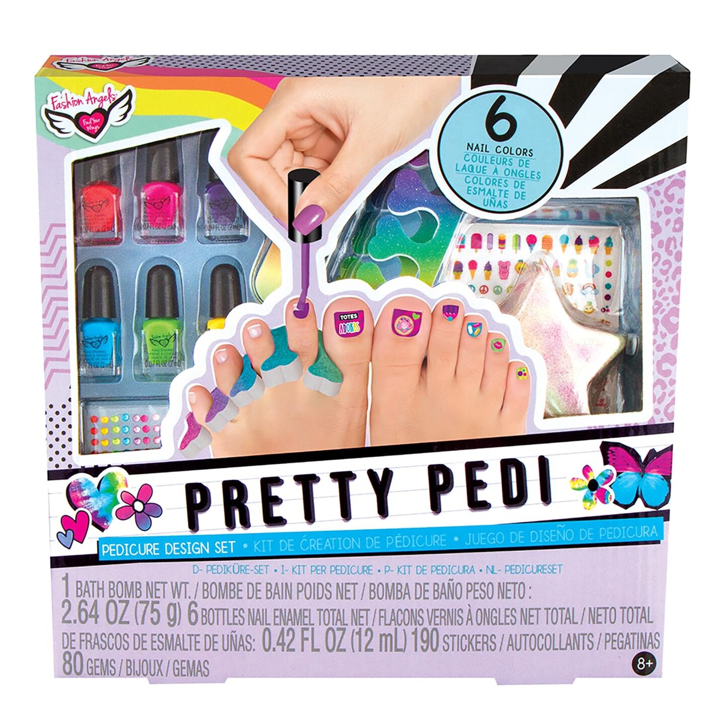 Fashion Angels Pretty Pedi Pedicure Set | Spa Gift Set For Girls