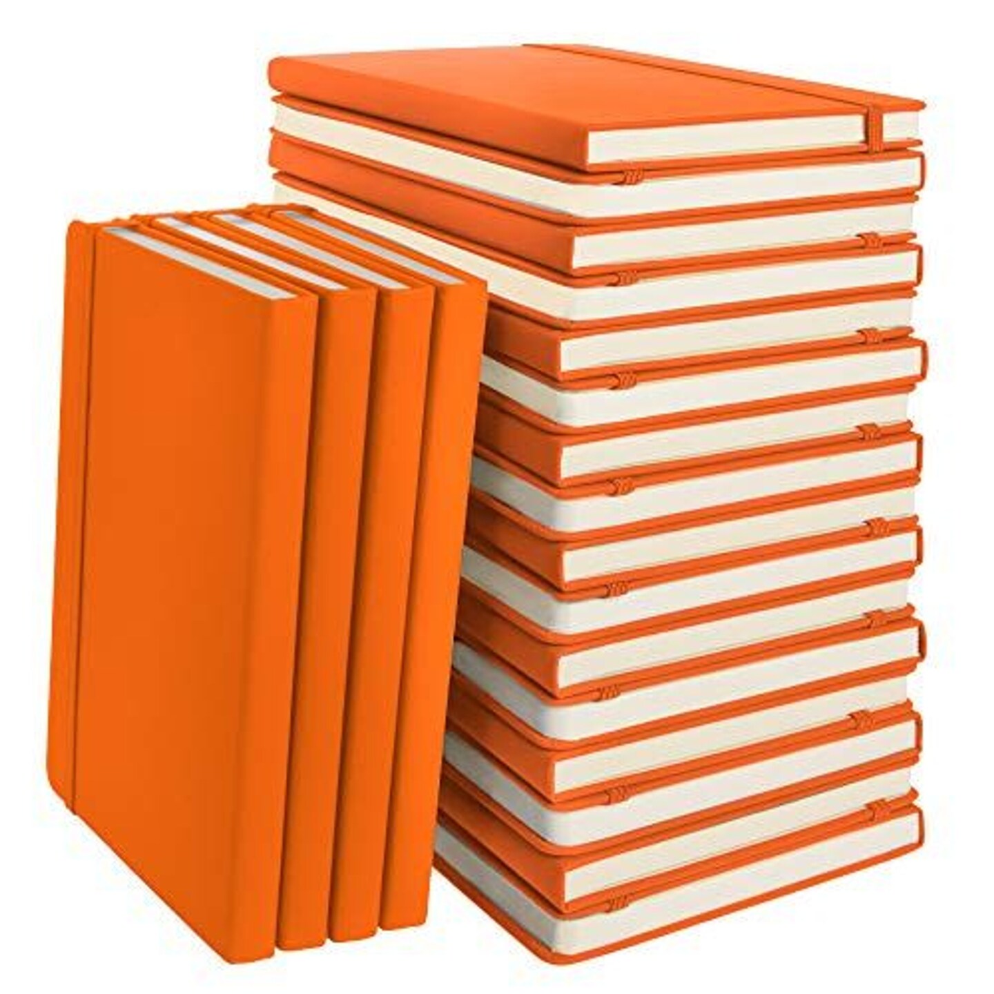 Simply Genius A5 Dotted Notebooks for Work, Travel, Business, School &#x26; More - Hardcover Journals for Writing - Grid Notebook for Men &#x26; Women - 192 pages, 5.7&#x22; x 8.4&#x22; (Orange, 20 Pack)