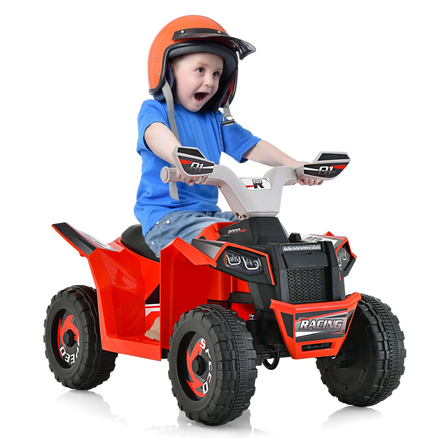 Kids Ride On Atv 4 Wheeler Quad Toy Car With Direction Control
