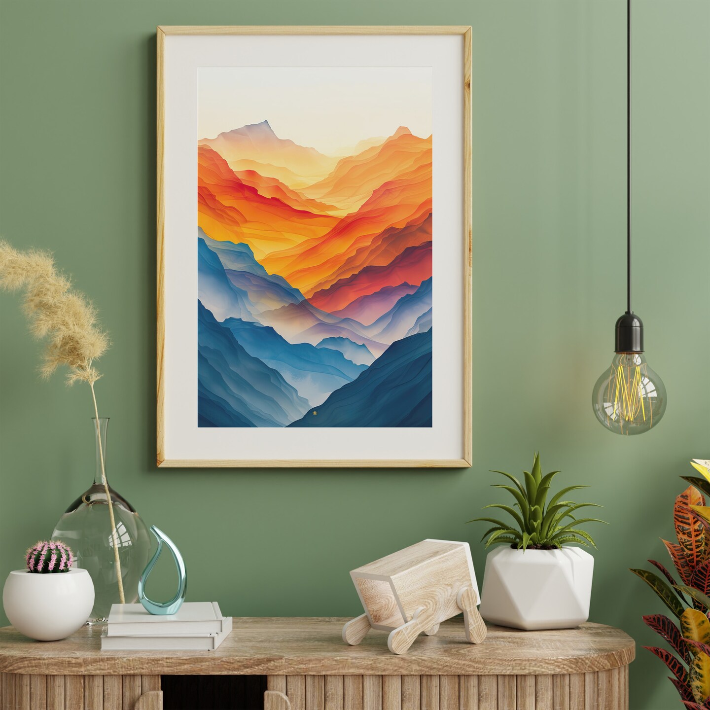 20250322 Abstract「春めく」 Modern Abstract Art, Office Poster, Home Decor | S14A42