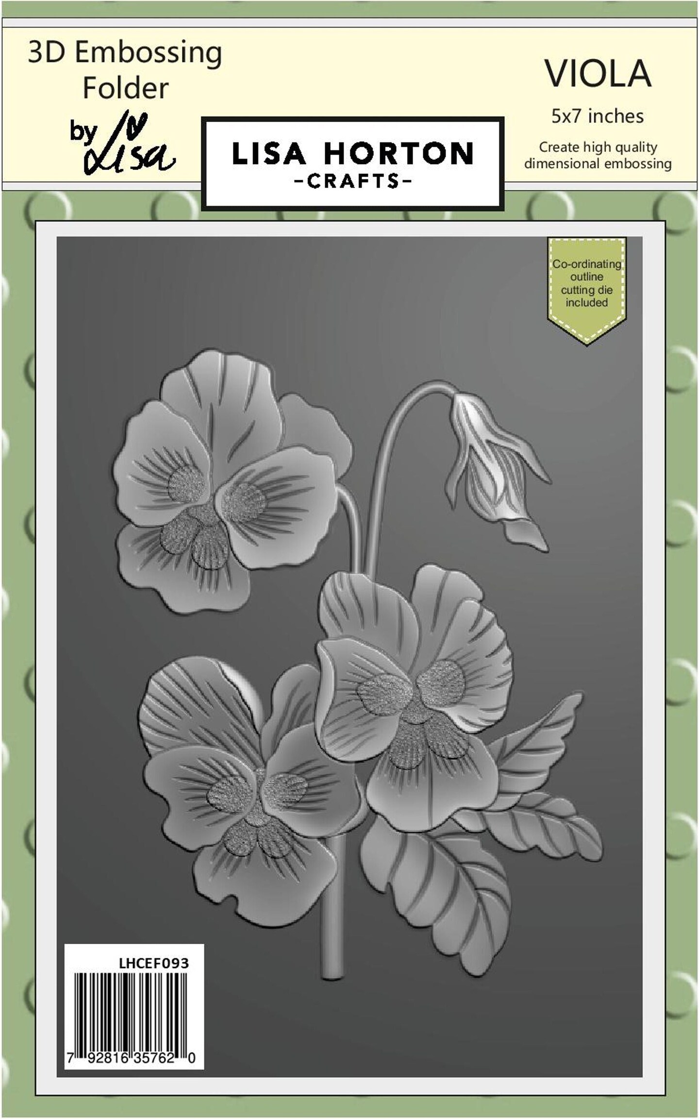 Lisa Horton --That Craft Place Lisa Horton 5x7 3D Embossing Folder