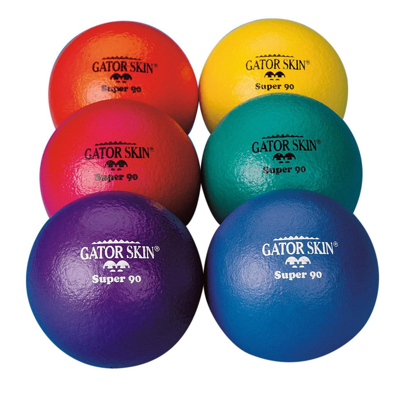 S&#x26;S Worldwide Gator Skin Super 90 Balls. 3.5&#x22; PU Coated Foam Balls in 6 Colors, Soft No-Sting Balls are Great for Indoor Baseball/Softball, Floor Hockey Ball, as a Mini Dodgeball and PE. Set of 6.