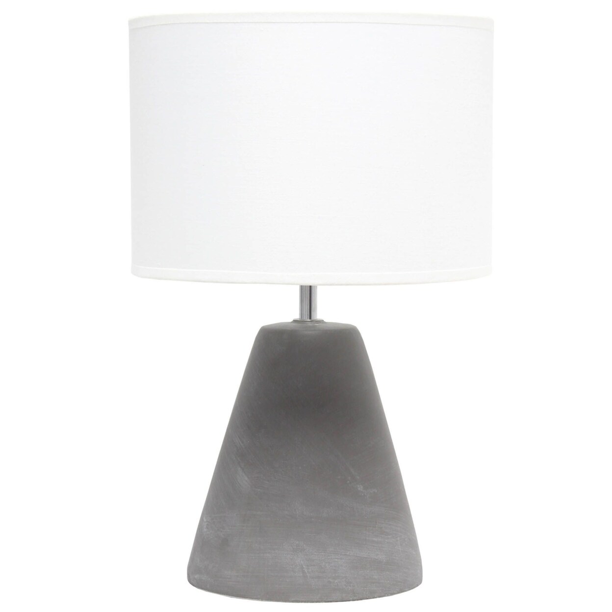 Simple Designs   Pinnacle Concrete Table Lamp, White