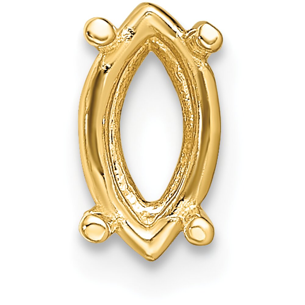 14K Gold 4 Prong Marquise Wire Basket Setting 6x3mm