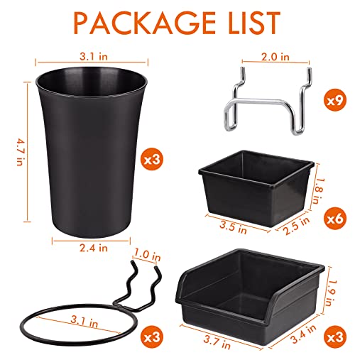 LASONS 25 Sets for System Bins Rings Cups Organizers Hobby Holder Craft  Accessories Cup Storage Peg Pegbod Organizer range Hooks Workshop Gage and  Wall Workbench Bod Office Tools : : DIY 