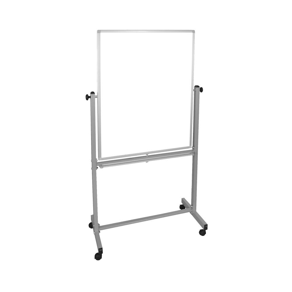 Luxor   Mobile 30&#x22;W x 40&#x22;H Dry Erase Double-Sided Magnetic Whiteboard with Aluminum Frame and Stand
