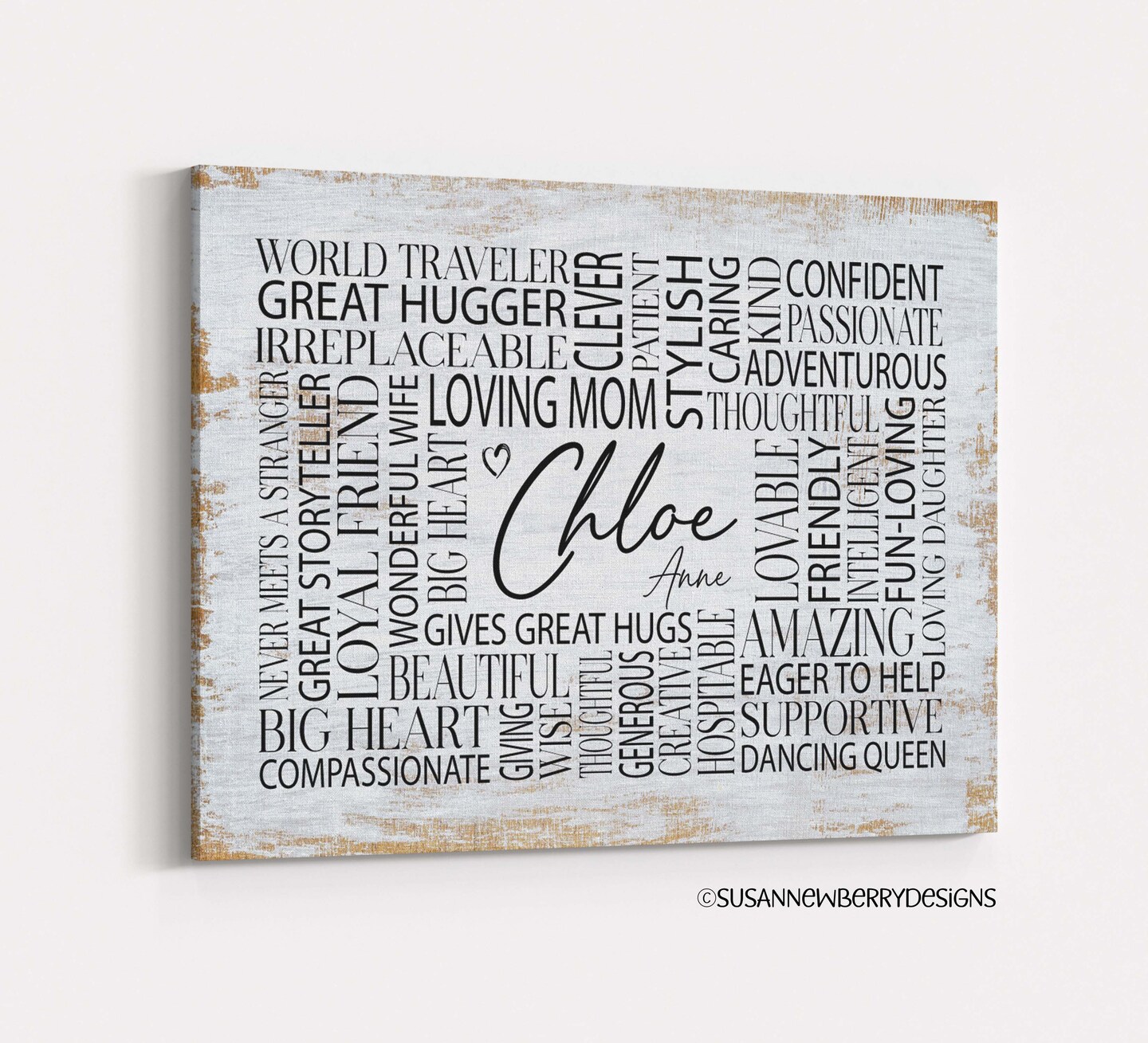 Custom Word Cloud Canvas II - Anniversary, Birthday, Mother's Day Gift product 3
