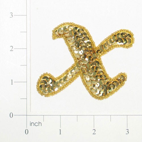 Letter X Sequin Applique/Patch Michaels