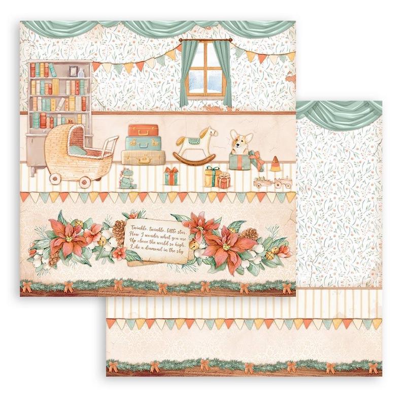 All Around Christmas 8x8 Paper Pad - Stamperia