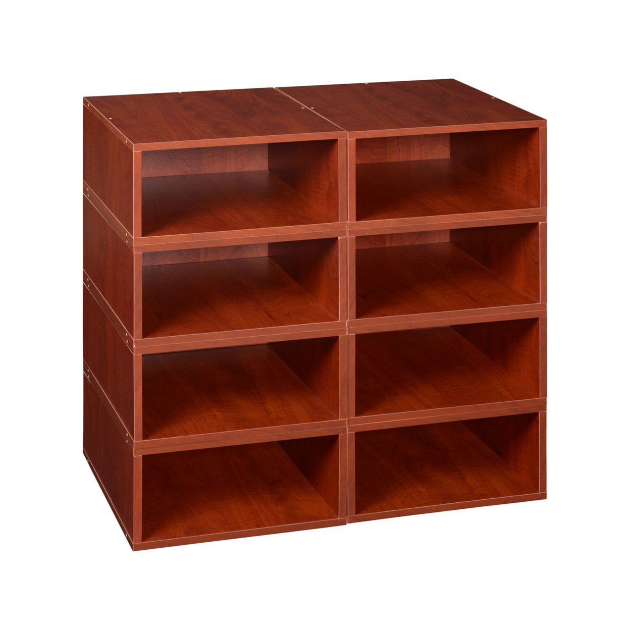 Niche Square Cubo Storage Set - 8 Half Size Cube, Warm Cherry