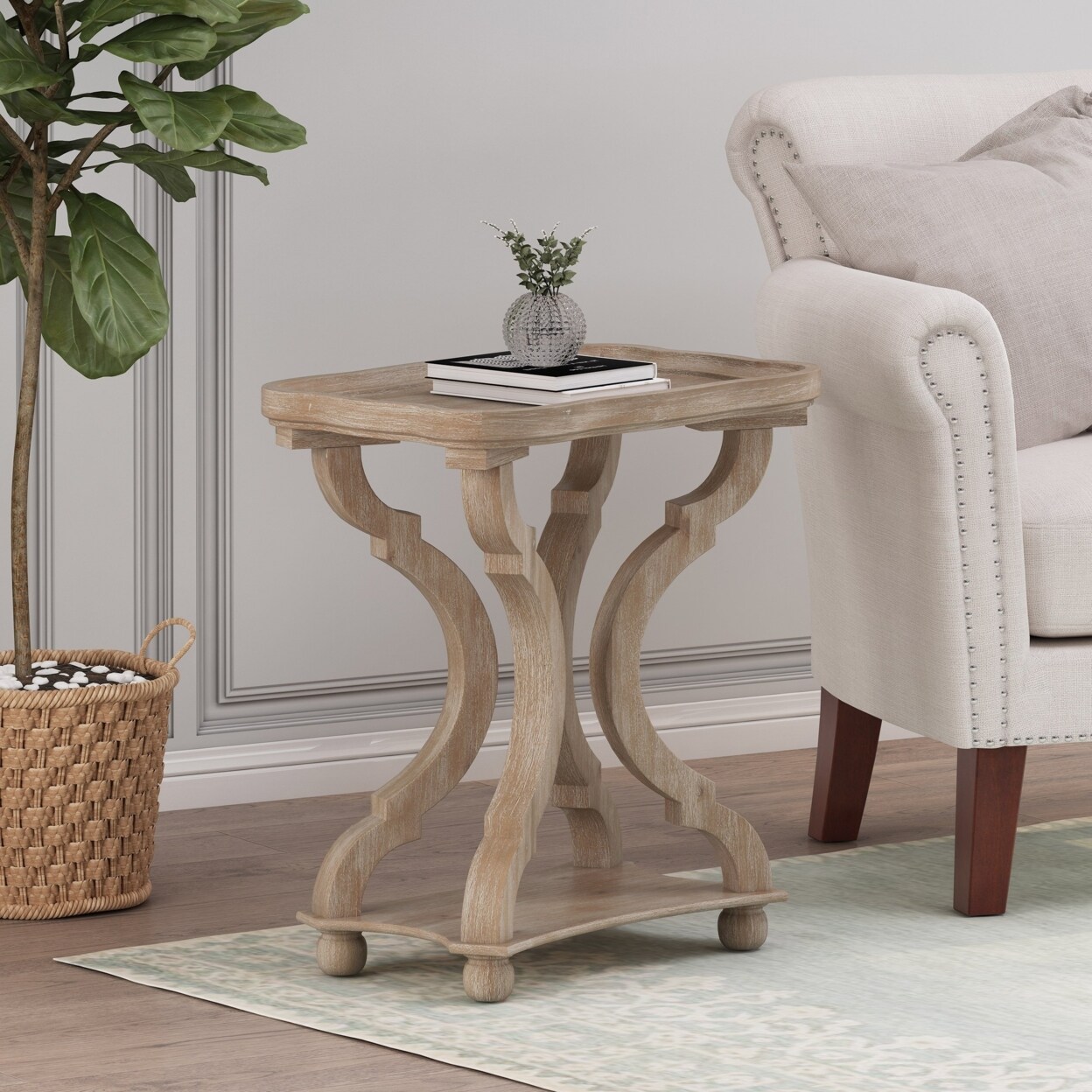GDFStudio Disney French Country Accent Table with Rectangular Top