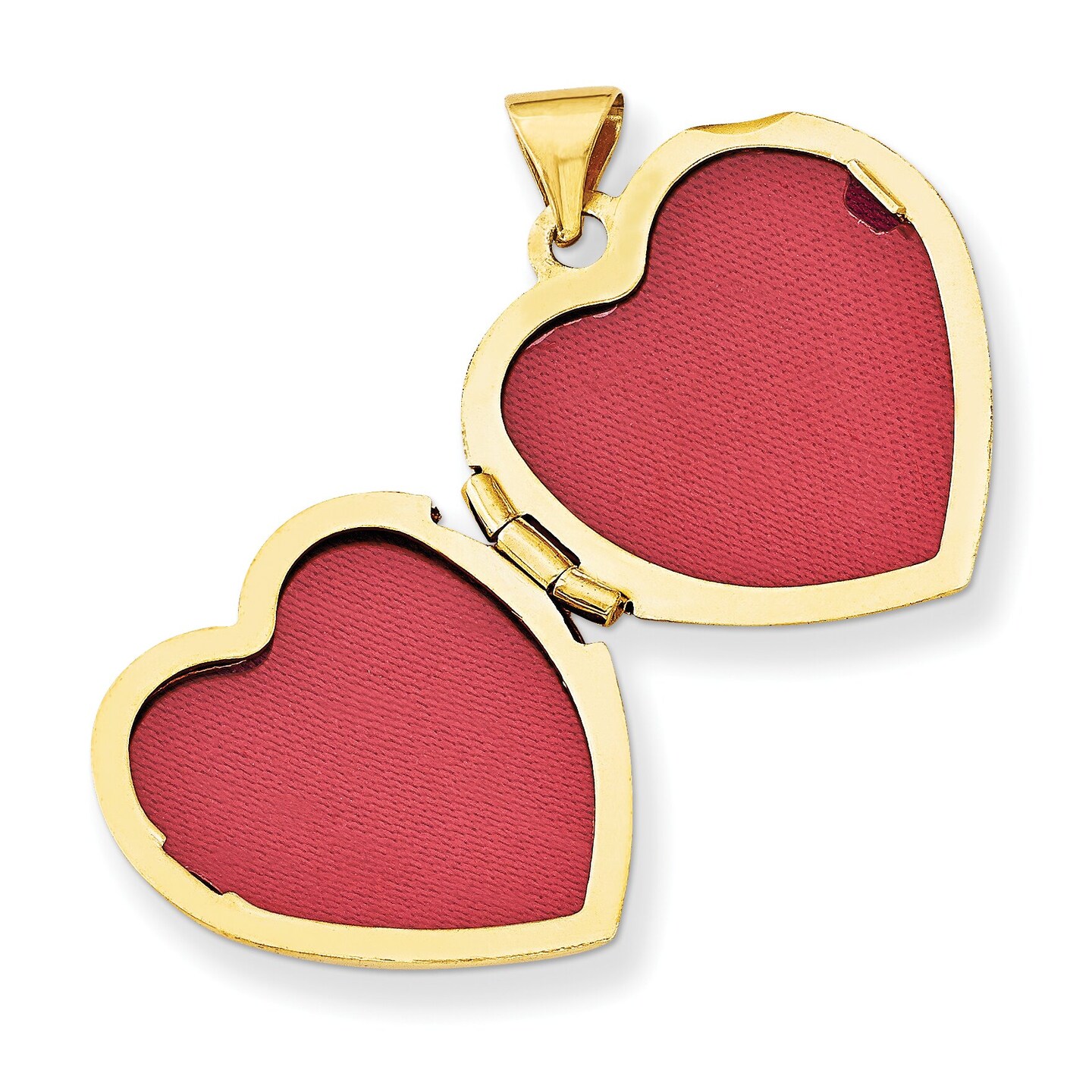 14K Gold Claddagh Heart Locket Pendant Jewelry New 20.3 X 15.4mm