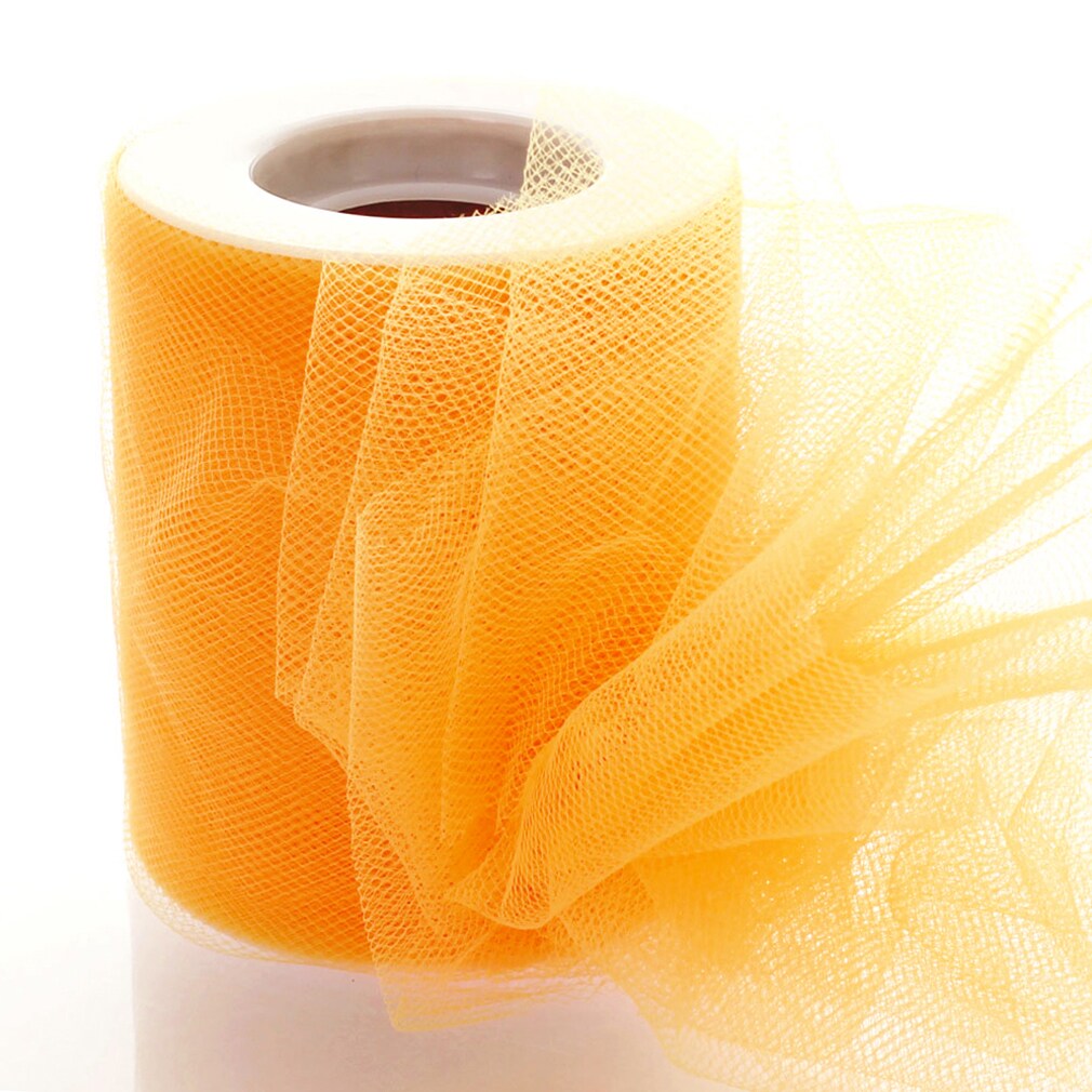 3&#x22; Premium Tulle Yellow Gold 25 Yard
