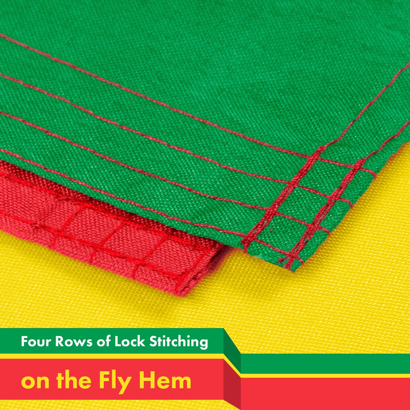 G128 2 Pack: Ethiopia (Ethiopian) Flag | 3x5 feet | Printed 150D Indoor/Outdoor, Vibrant Colors, Brass Grommets, Quality Polyester, Much Thicker More Durable Than 100D 75D Polyester