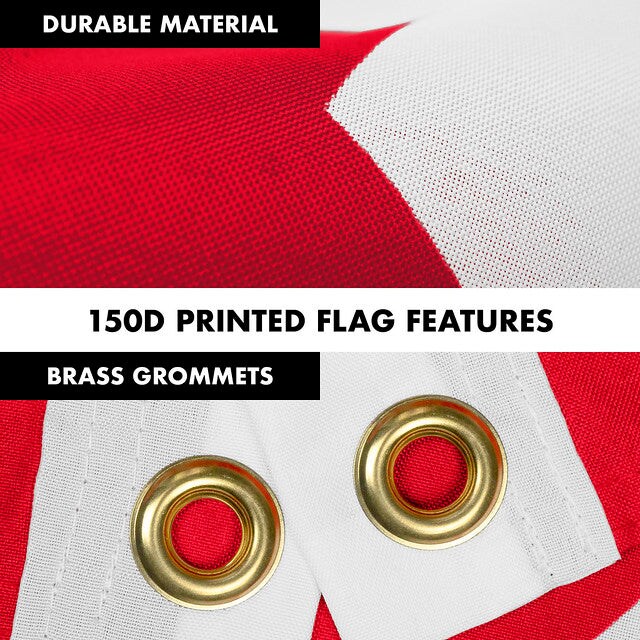 G128 Combo Pack: 6 Feet Tangle Free Spinning Flagpole (Black) Tunisia Tunisian Flag 3x5 ft Printed 150D Brass Grommets (Flag Included) Aluminum Flag Pole