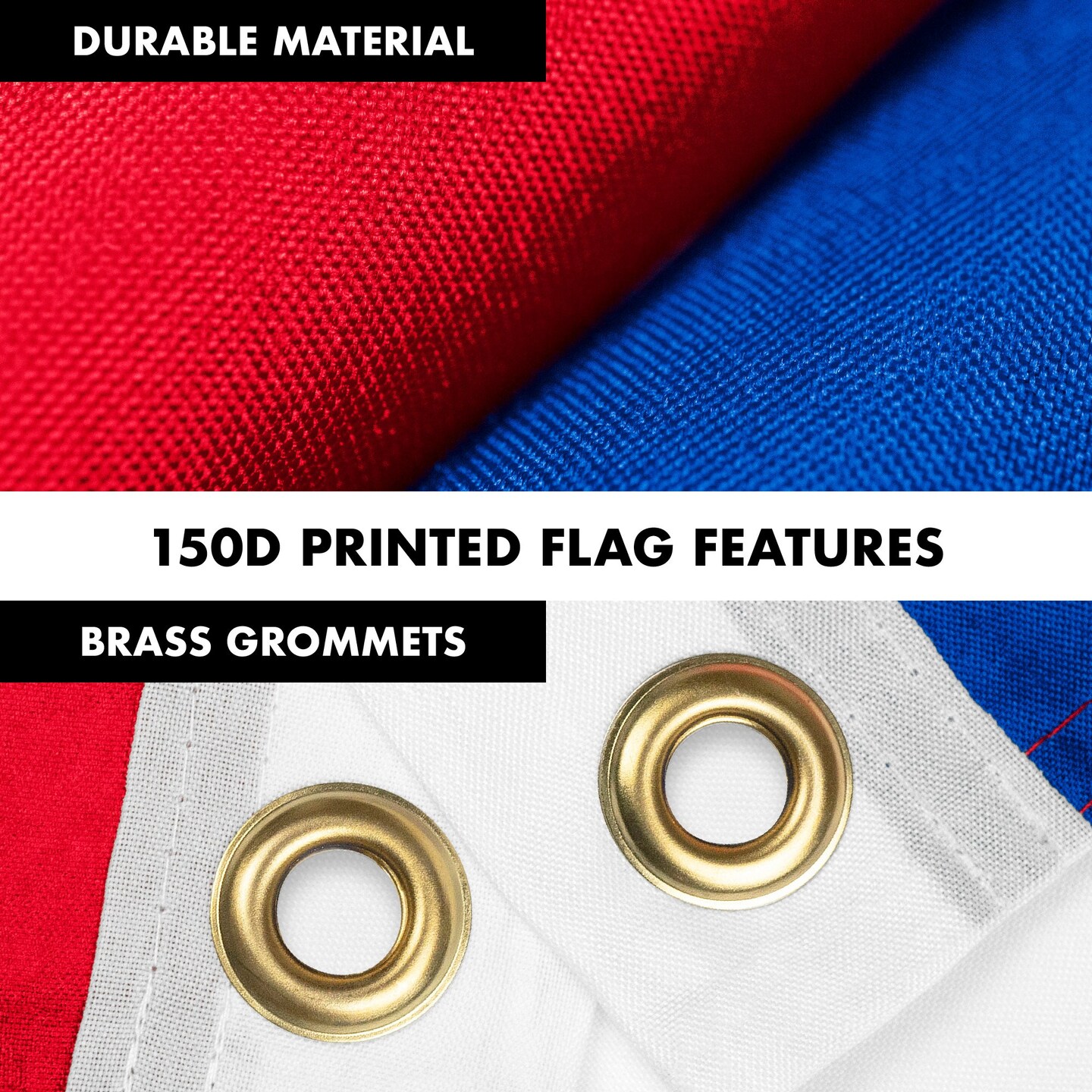 G128 Combo Pack: 6 Feet Tangle Free Spinning Flagpole (Silver) Netherlands Dutch Flag 3x5 ft Printed 150D Brass Grommets (Flag Included) Aluminum Flag Pole