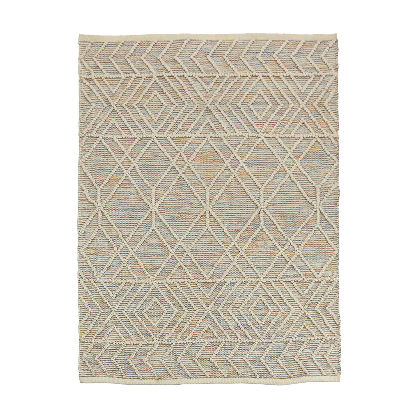 4x6 Hand Woven Outdoor Rug, Multicolor