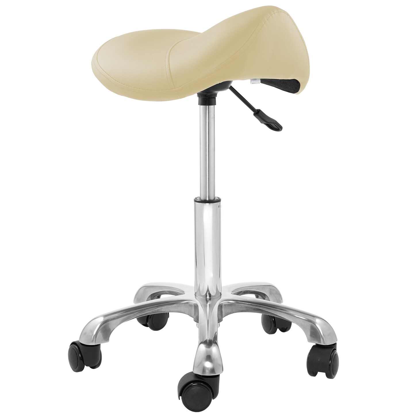 Saloniture Professional Ergonomic Saddle Stool - Adjustable Hydraulic Seat, Rolling Spa Salon, Massage, and Medical Office Chair with Swivel Wheels