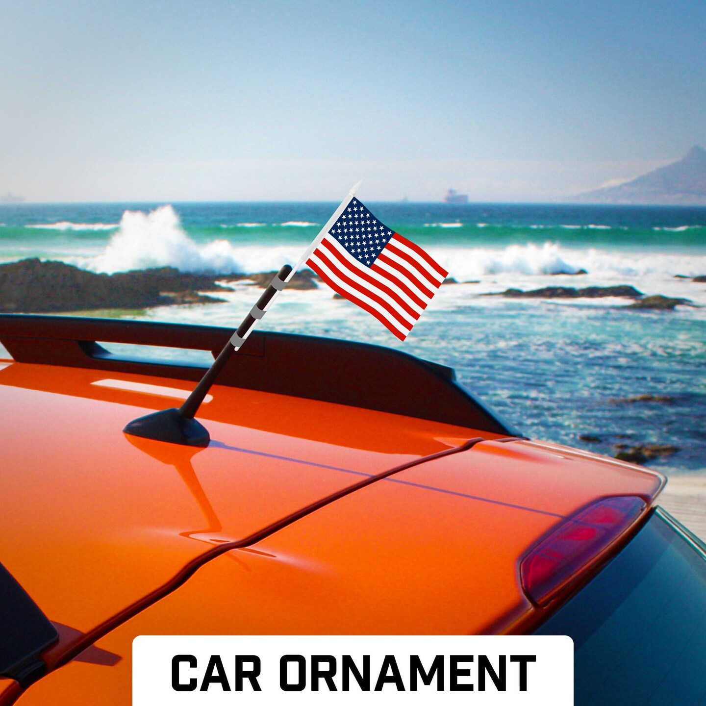 G128 24 Pack Handheld American USA Stick Flags | 4x6 In | Printed 150D Polyester, Counrty Flag, Solid Plastic Stick, Spear White Tip, Great for Patriotic Decorations