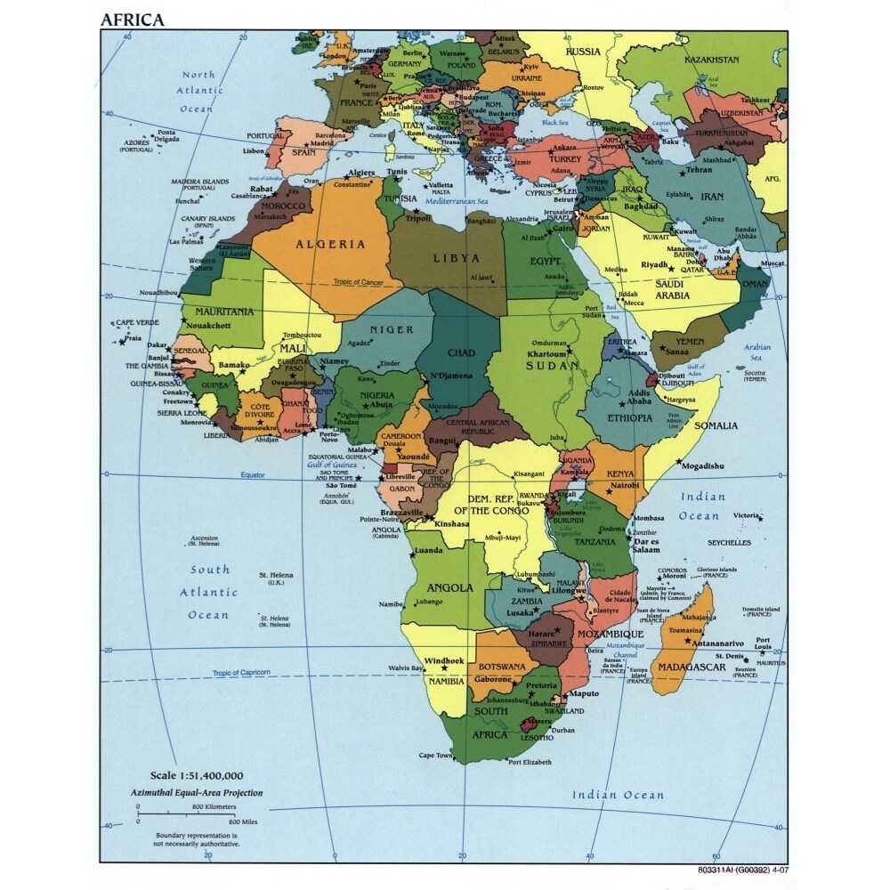 Map Of Africa Showing National Boundaries History