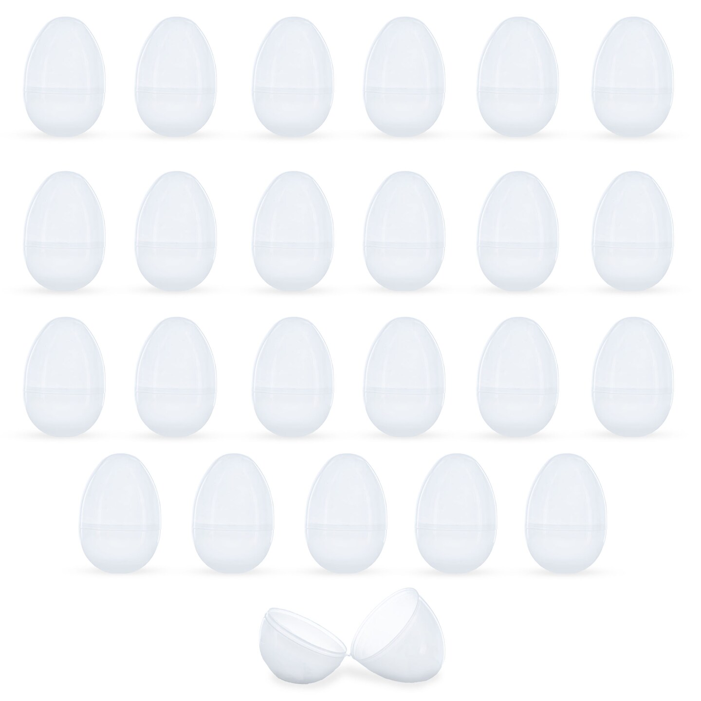 Set of 24 Large Glow in the Dark Noctilucent Fillable Easter Eggs 3.15 Inches