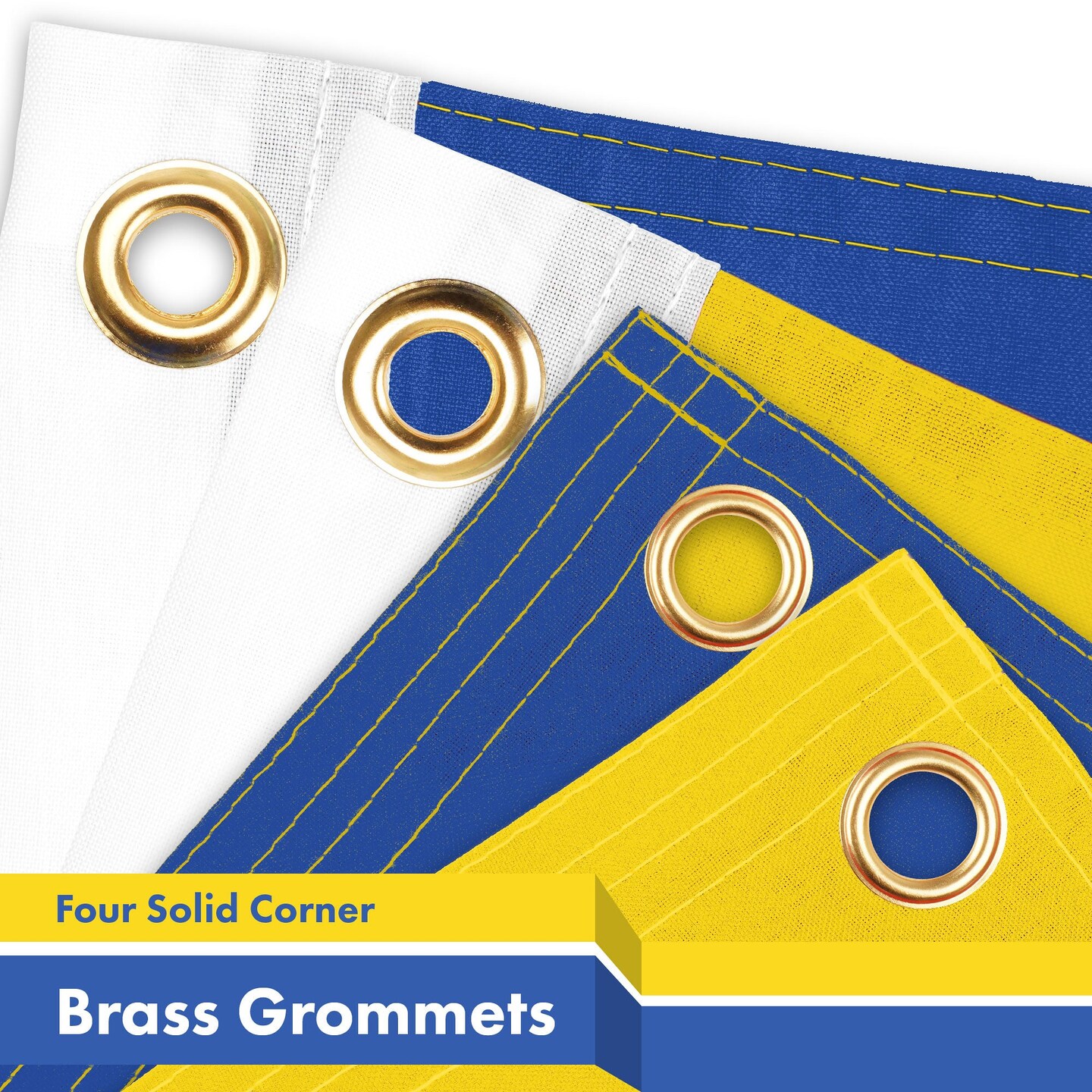 G128 3 Pack: Ukraine Ukrainian Flag | 3x5 Ft | LiteWeave Pro Series Printed 150D Polyester, 4 Corner Brass Grommets | Country Flag, Vibrant Colors, More Durable Than 100D 75D Polyester