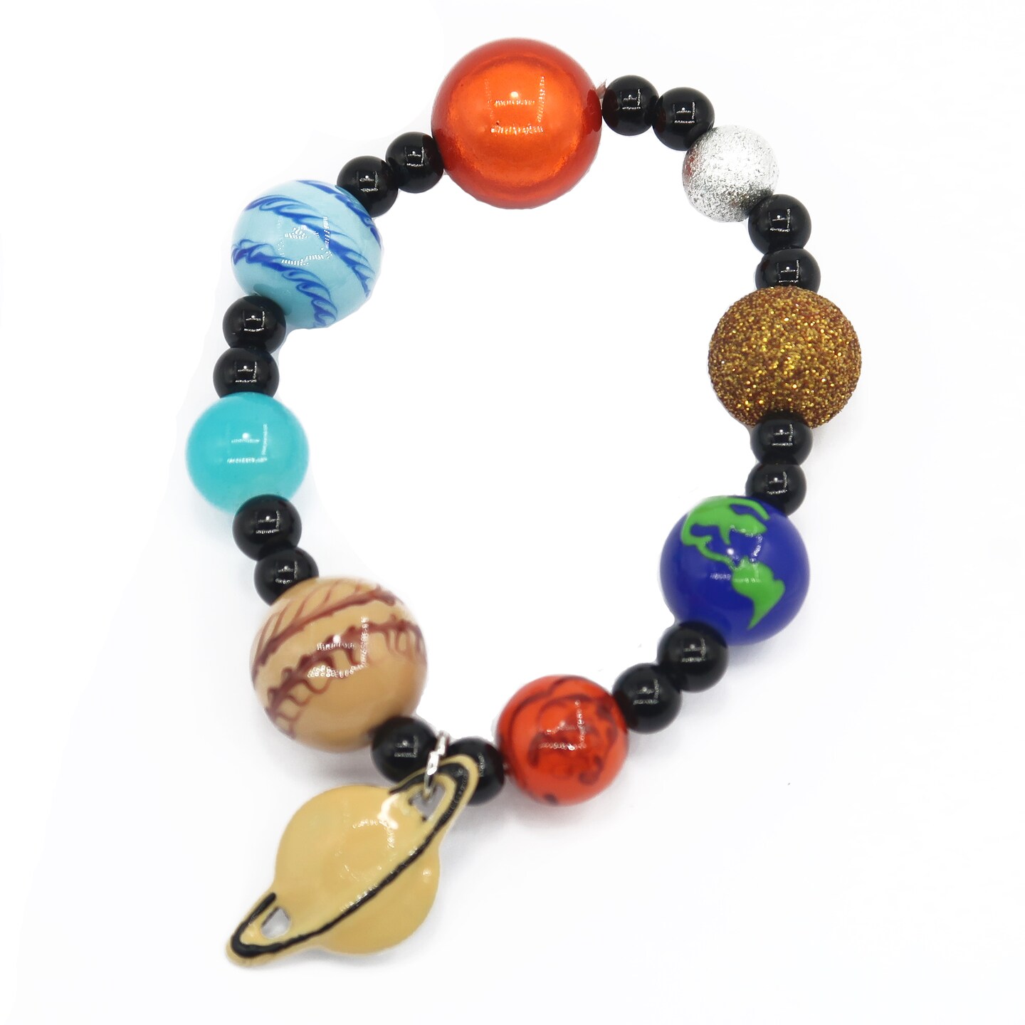Solar System Bracelet, Galaxy Space Planet Universe Astronomy Beaded Jewelry, NASA Miniverse Charm Bracelet, Gift For Her, 4 Choices, 1 pc - image17