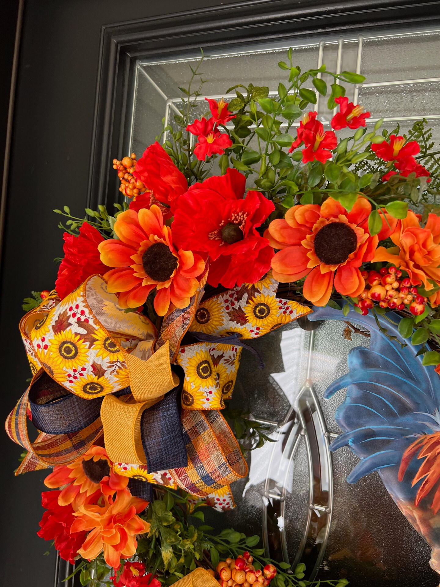 Fall Rooster Wreath, Autumn Wreath, Farmhouse Wreath | MakerPlace
