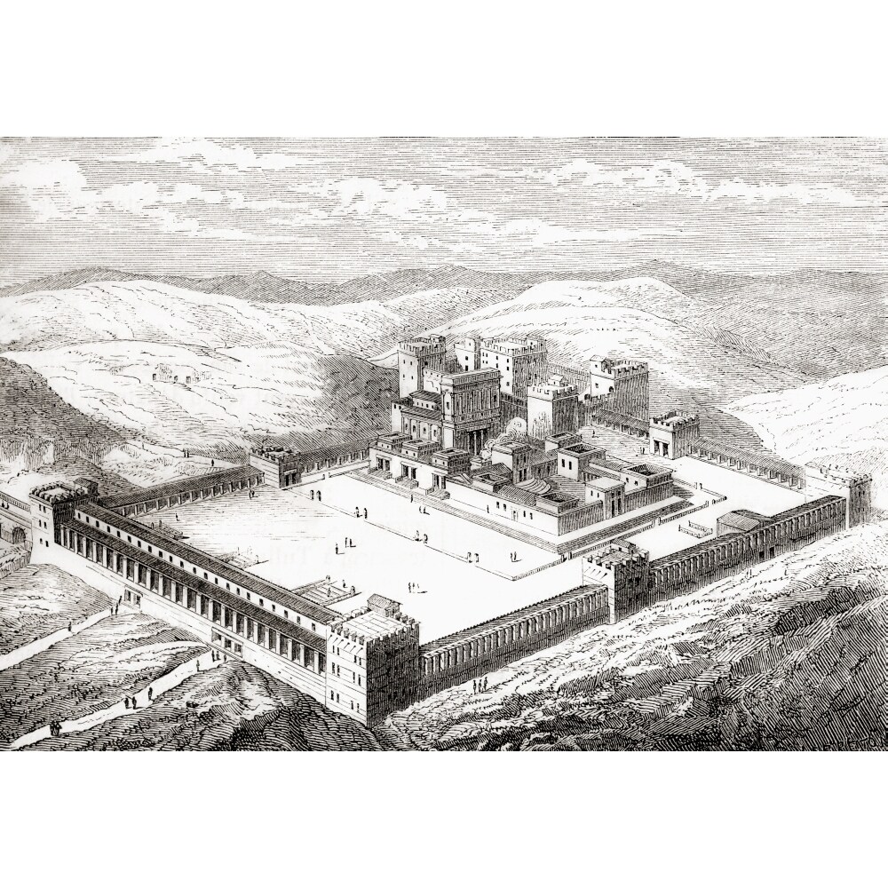 Posterazzi Artists impression of the restored Second Temple which ...