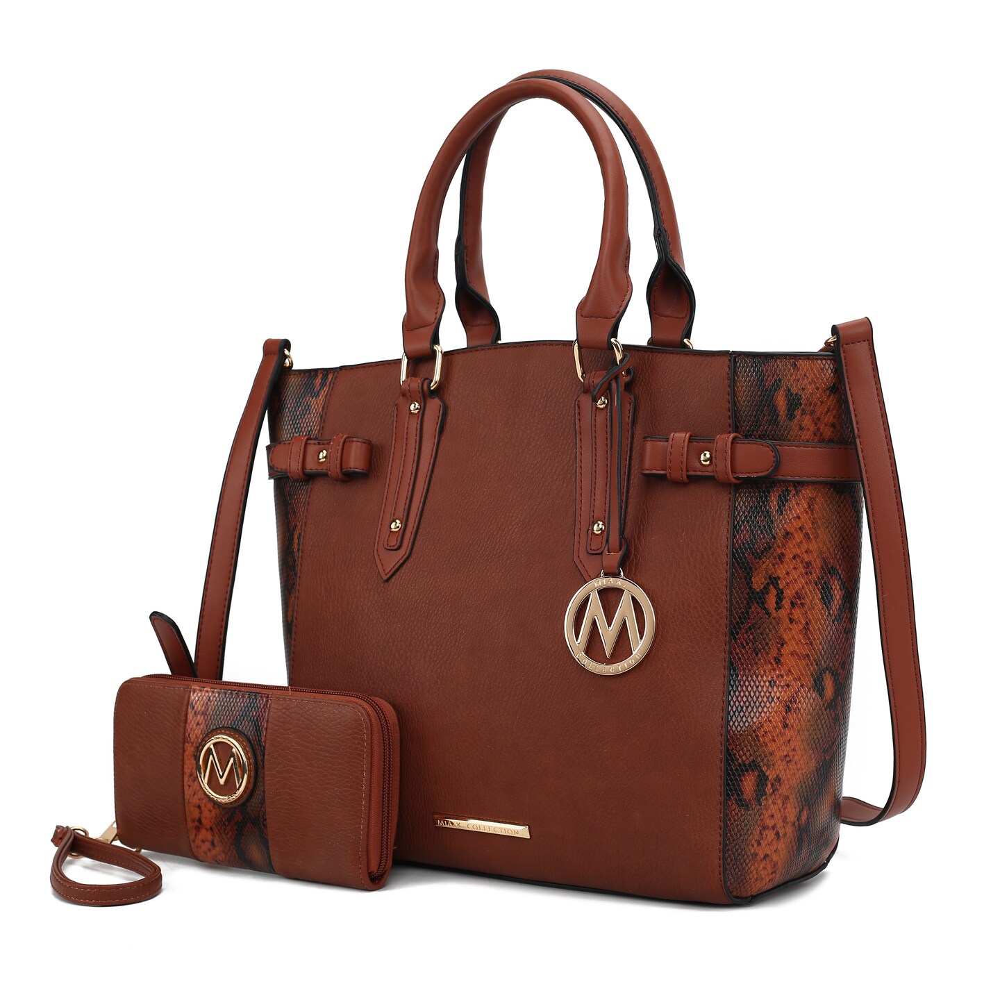 Mkf Collection Joelle Faux-Snake Embossed Womens Tote Bag With