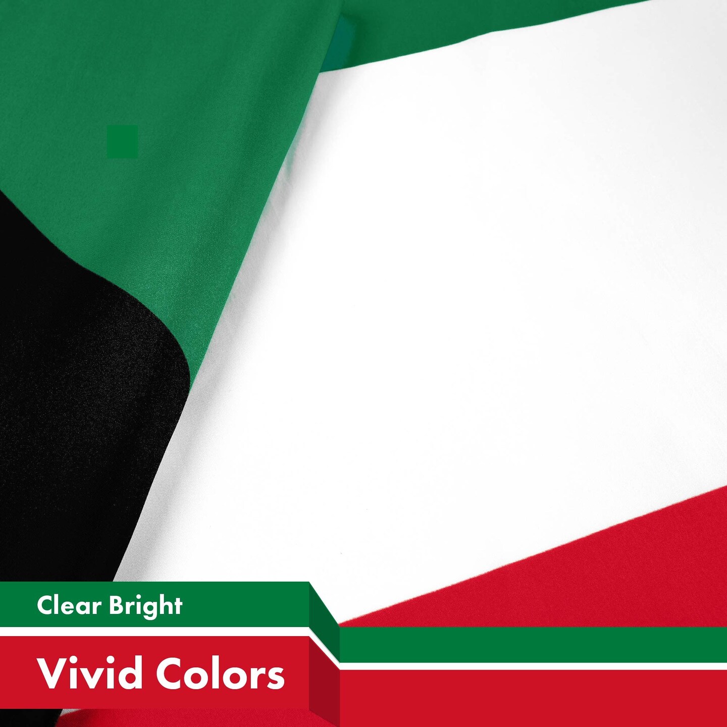 G128 Kuwait Kuwaiti Flag | 3x5 Ft | LiteWeave Pro Series Printed 150D Polyester | Country Flag, Indoor/Outdoor, Vibrant Colors, Brass Grommets, Thicker and More Durable Than 100D 75D Polyester