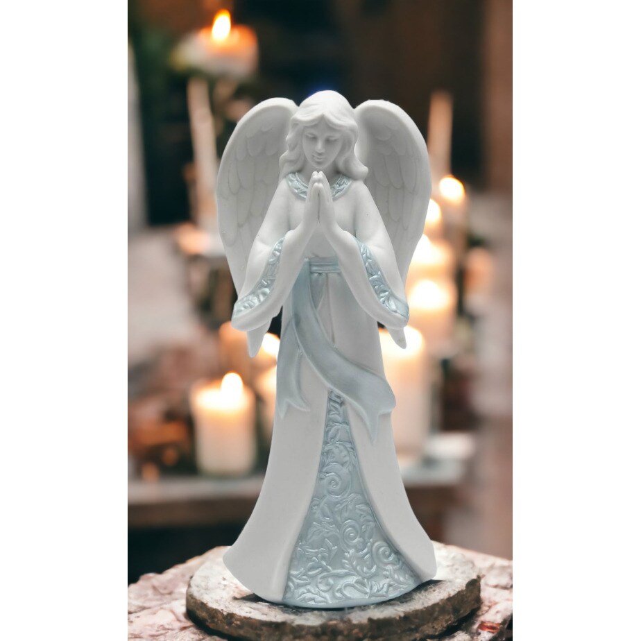 kevinsgiftshoppe Ceramic Praying Angel Figurine Home Decor Religious Decor Religious Gift Church Decor