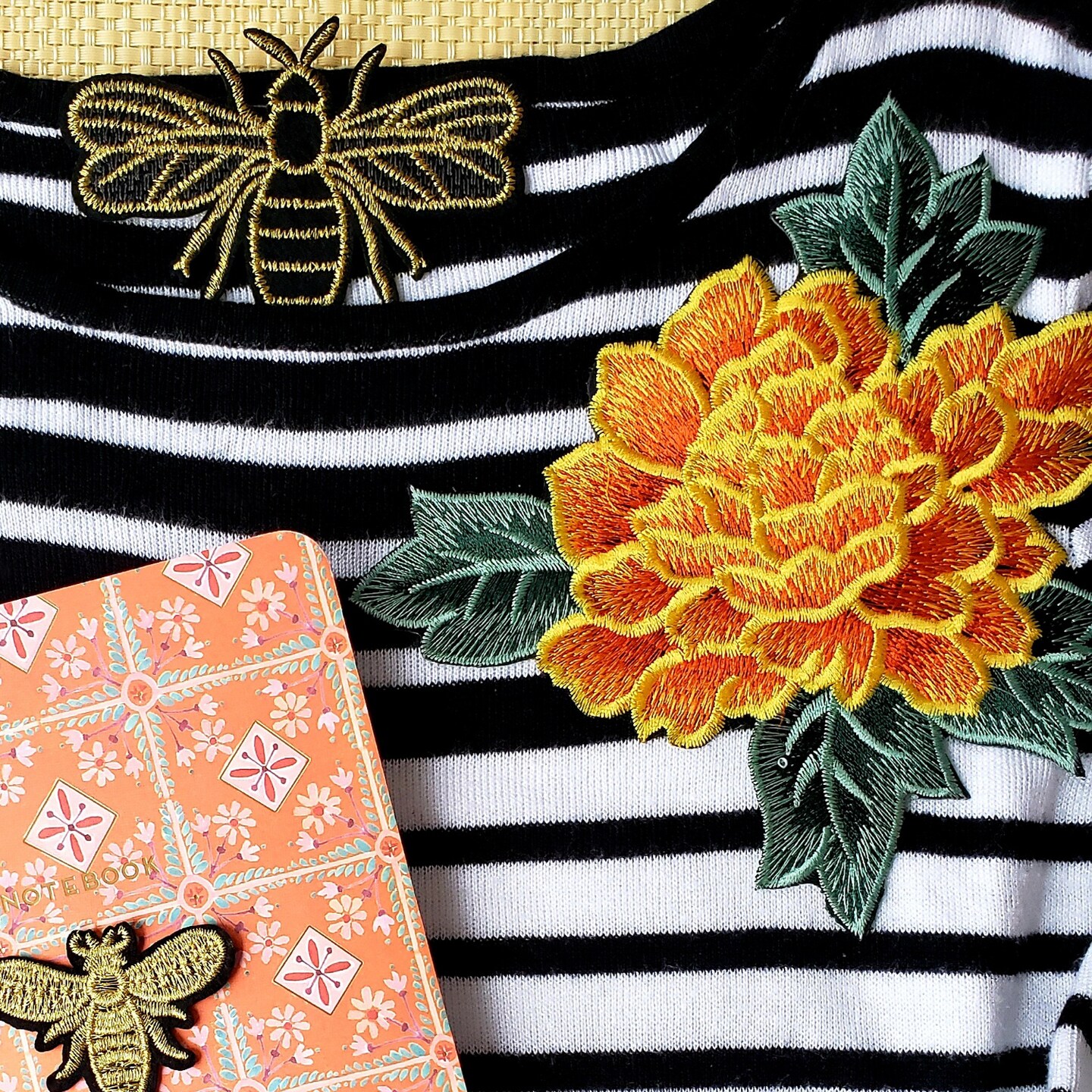 Chante Iron On Embroidered Flower Applique/Patch Patch