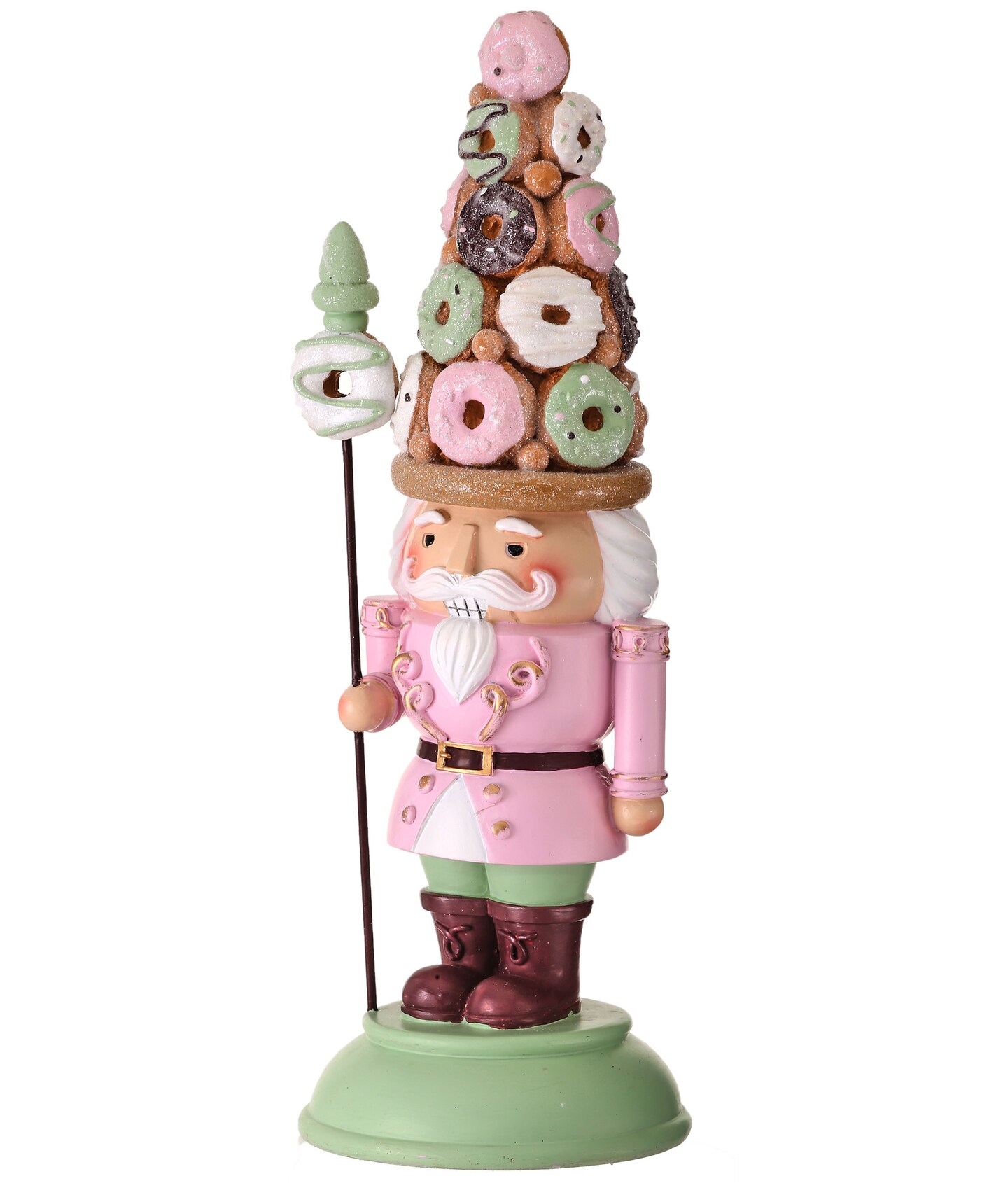 Contemporary Home Living 13&#x22; Doughnut Hat Nutcracker Tabletop Christmas Decoration