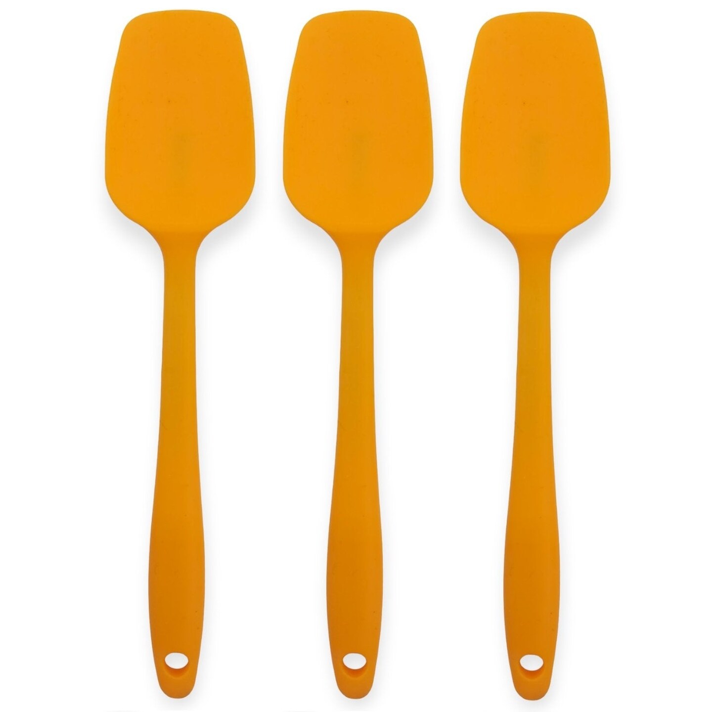 Handy Housewares 8 Long Non-Stick Silicone Mini Spoonula Spoon Spatula -  Great for Mixing, Bowl Scraper, Small Servings and more