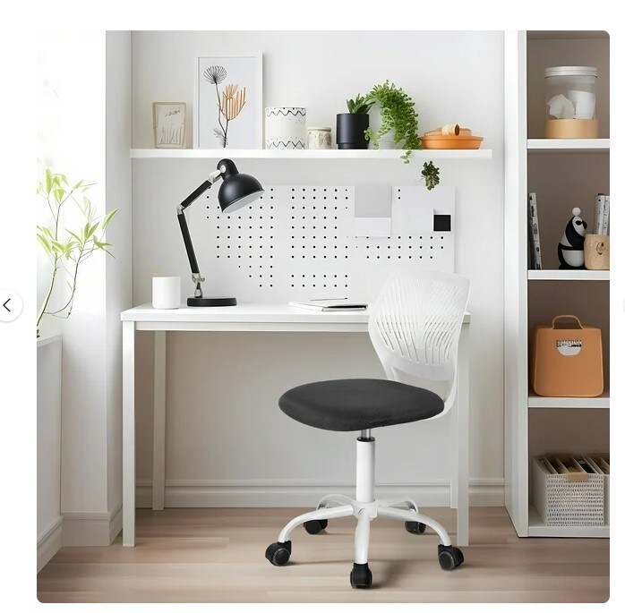 Teenage Task Office Chair: Gray, Ergonomic Computer Office Chair, Small, Adorable Chair with Breathable Mesh Seat for Students, Lumbar Support