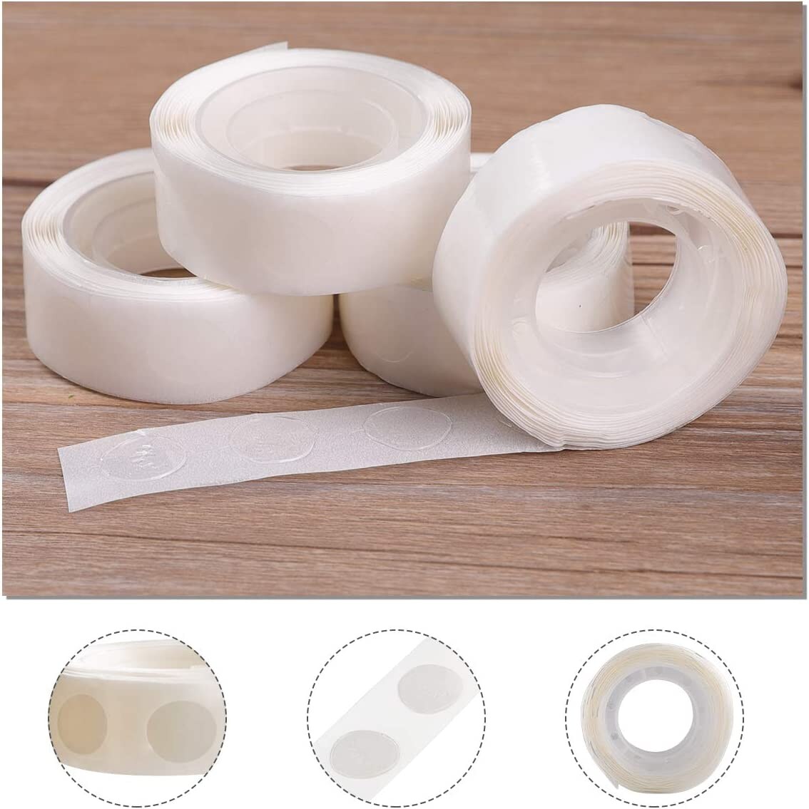 1600pcs Glue Point Clear Balloon Glue Removable Adhesive Dots Double Sided  Dots of Glue Tape for Balloons Craft Glue Points Dots Sticky Dots or