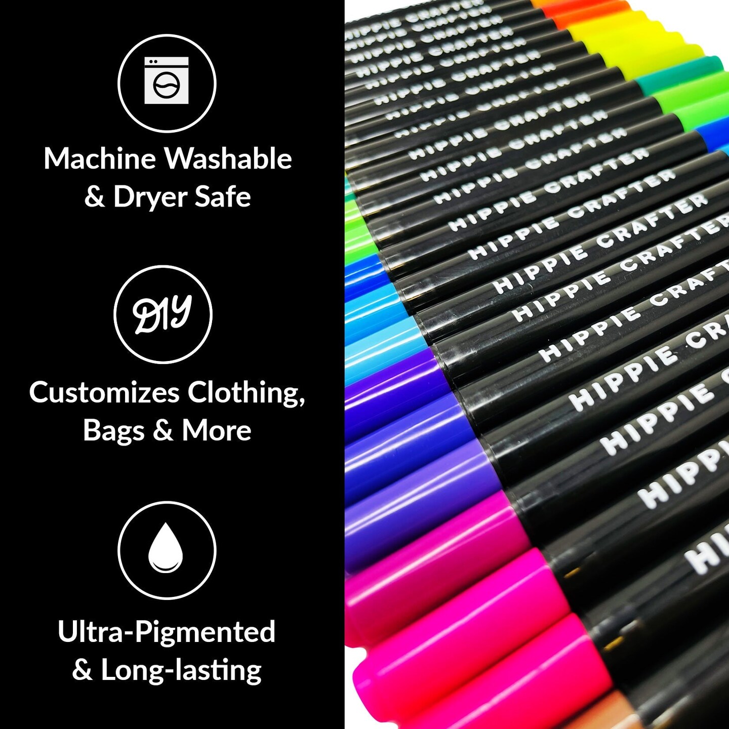 Fabric Markers for Baby Clothes Canvas Fabric Upholstery T Shirts Shoe Clothing Paint Fabric Pens for Clothes, Fabric Markers Permanent No Bleed Coloring Dye Pens 26 Pcs for Artists and Kids