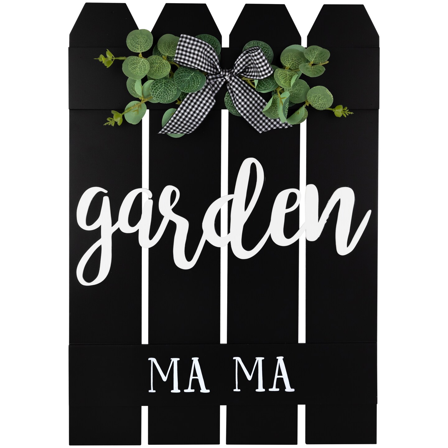 Northlight Garden Ma Ma Picket Fence Wooden Wall Sign - 19.25&#x22;