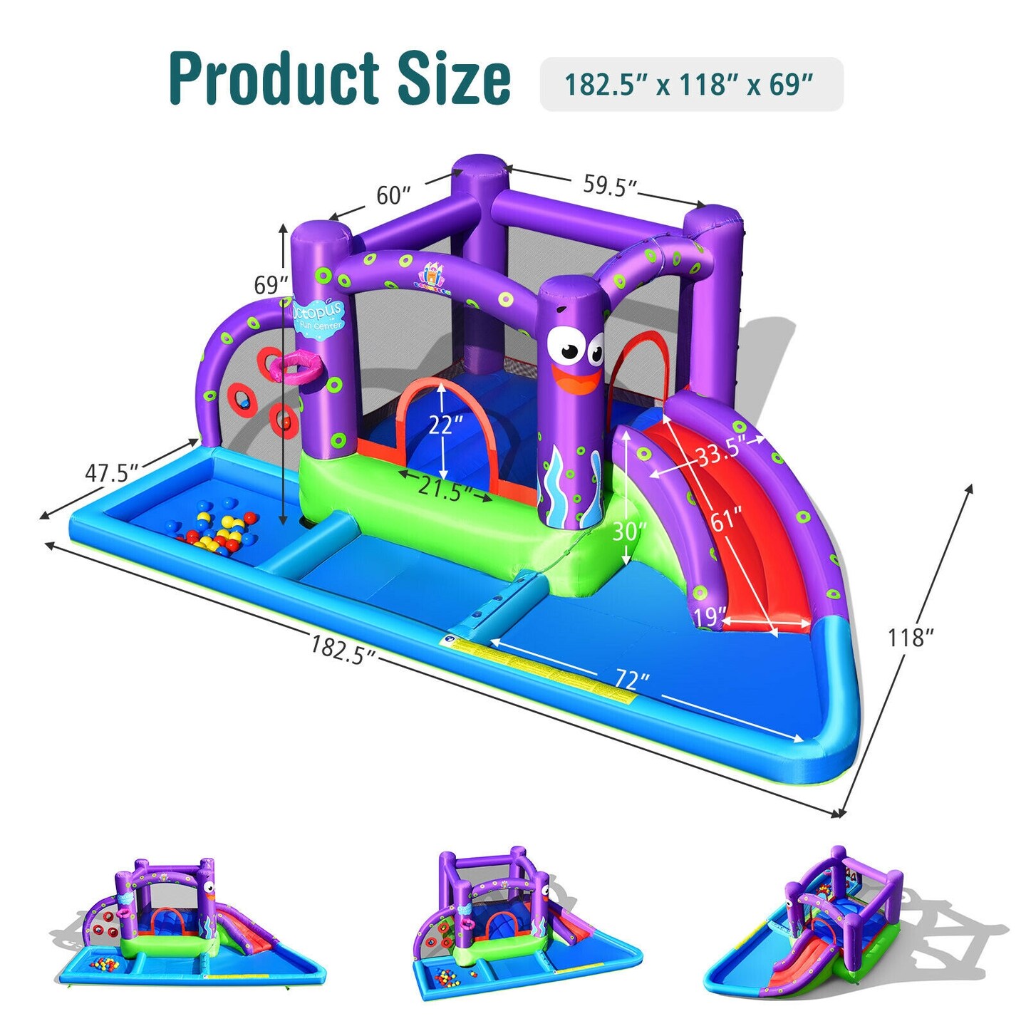 Inflatable Water Slide Castle