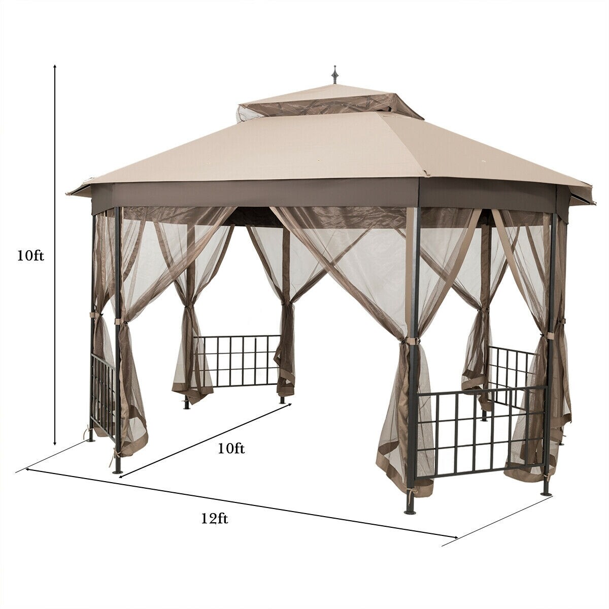 10&#x27;x 12&#x27; Octagonal Patio Gazebo