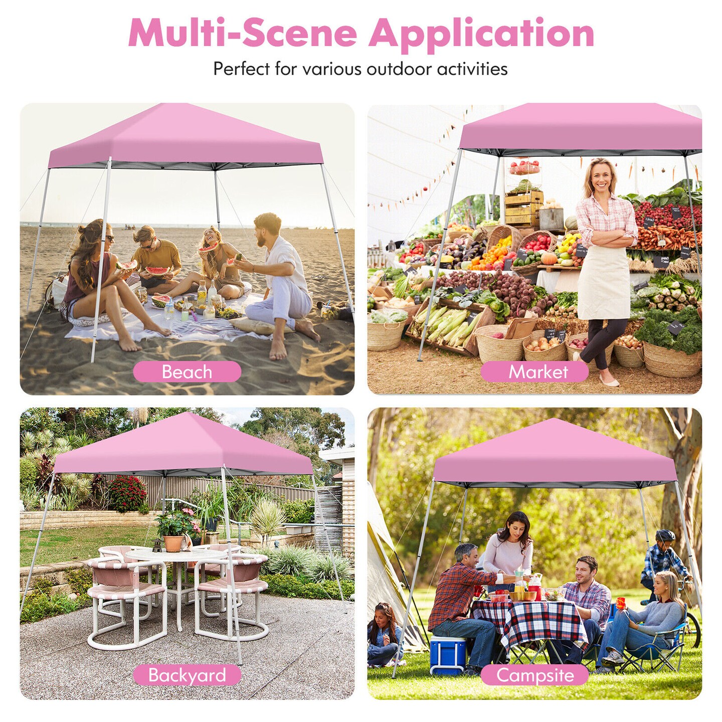 Outdoor Instant Pop-up Canopy with Carrying Bag