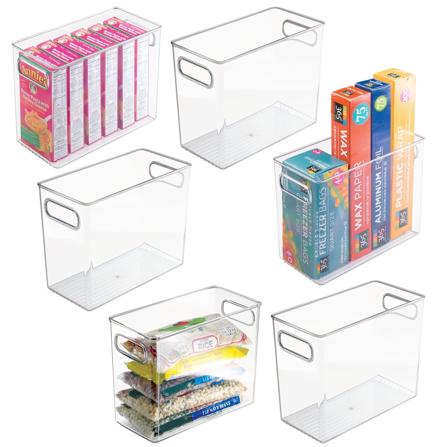 mDesign Plastic Kitchen Pantry Storage Organizer Container Bin