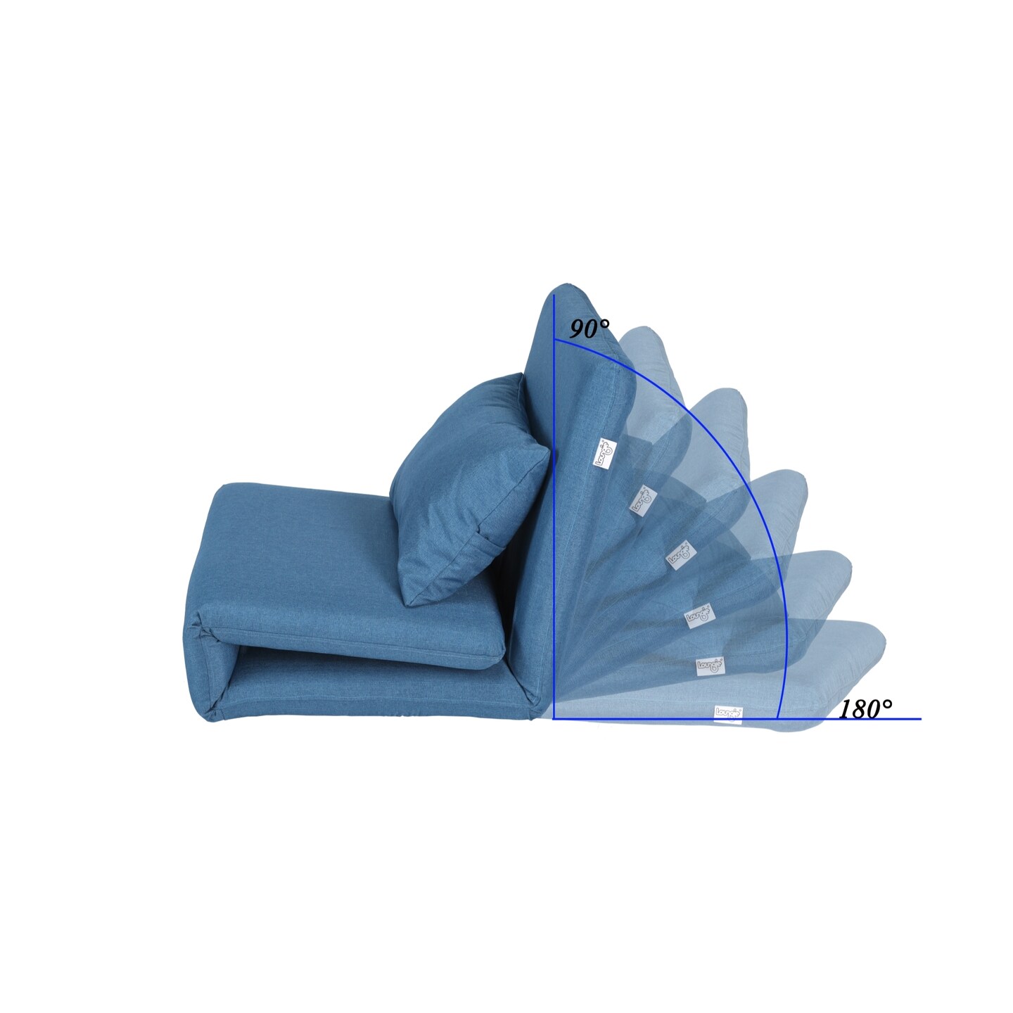 Relaxie Linen Convertible Flip Floor Chair Sleeper