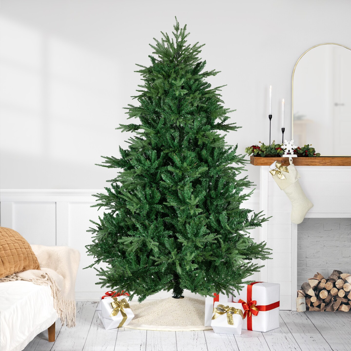 Northlight Real Touch™️ Full Juniper Pine Artificial Christmas Tree - Unlit - 6.5'