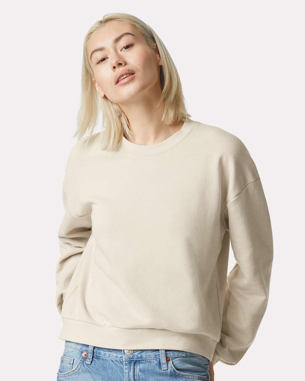 ReFlex Women&#x27;s Fleece Crewneck Sweatshirt | sustainable and stylish choice for conscious fashion enthusiasts, cotton and recycled polyester, 7.6 oz./yd&#xB2; sweatshirt features a reimagined | recycled fleece comfortable eco-friendly practice | RADYAN&#xAE;