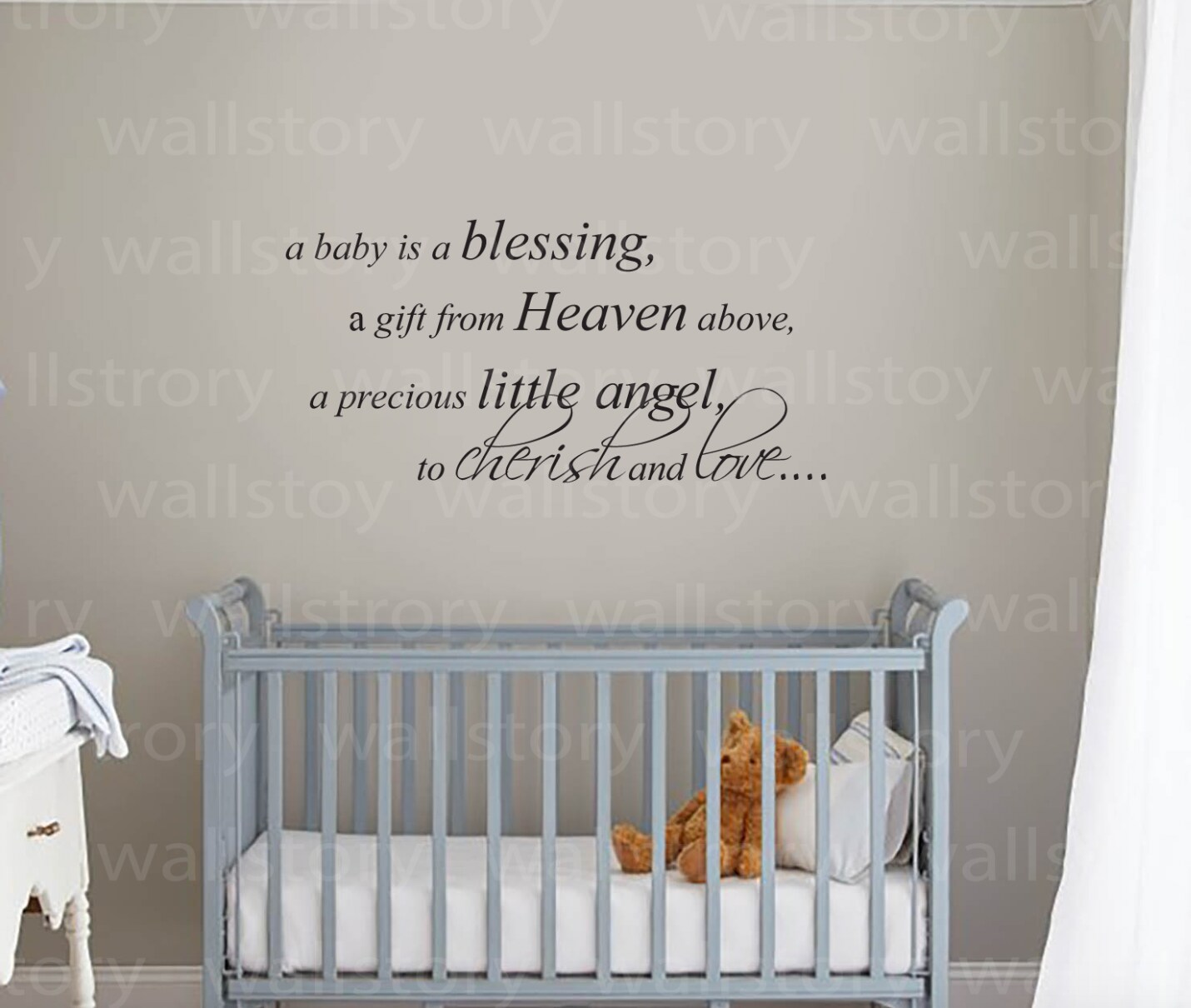 Nursery Wall Art Decor Quotes A baby is a blessing Child s Room Wall Decal Baby Shower Gift 806 MakerPlace by Michaels